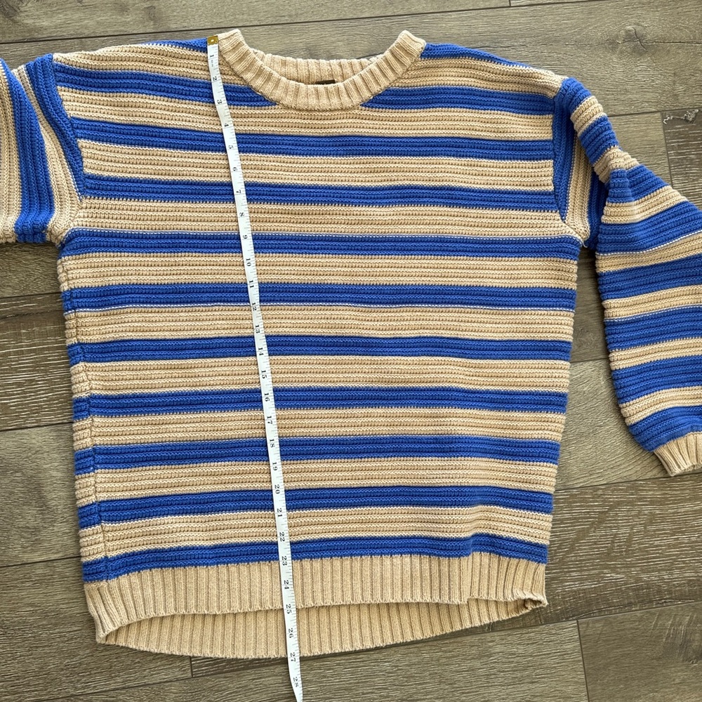 Free People Links Pullover Stripe Slouchy Sweater sz XS - Picture 7 of 8